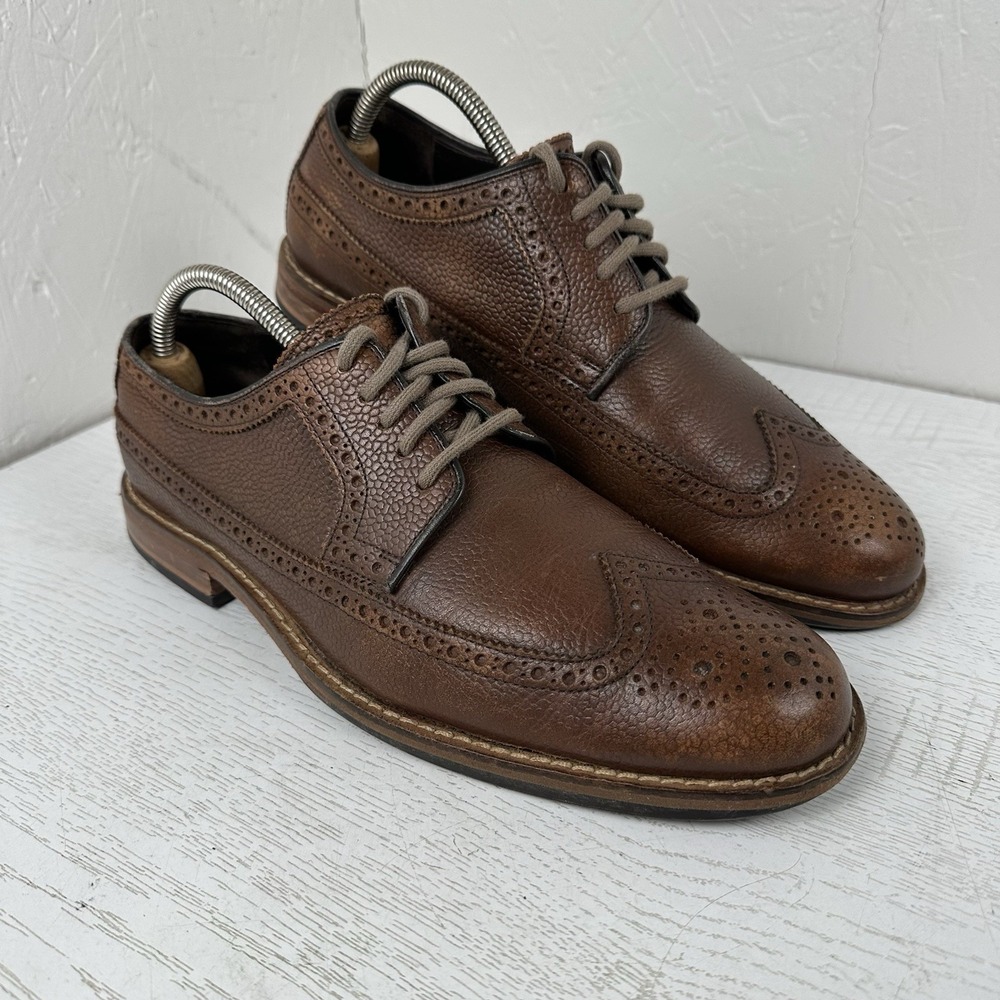 Cole Haan Cambridge Leather Wingtip Brogue Dress Shoes Men's 10 Brown C11064